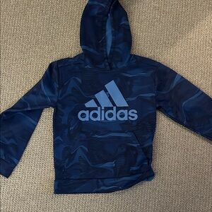 Adidas Kids Navy Patterned Hoodie